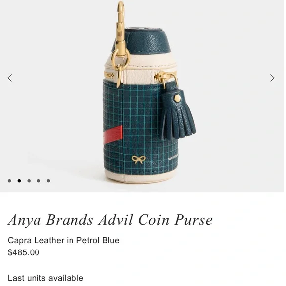 Anya Hindmarch Brands Ad Vil Coin Purse Bag Charm Keychain - Picture 9 of 10